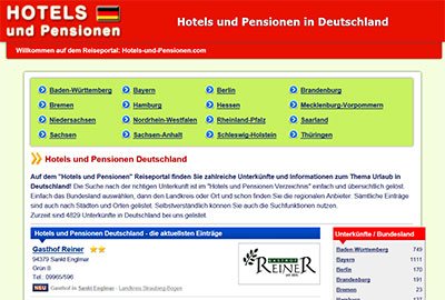 Hotels und Pensionen in Deutschland